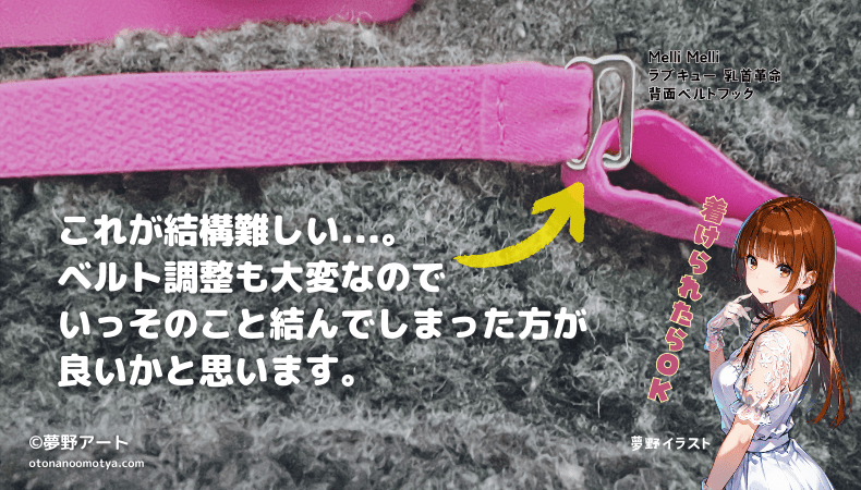 画像 メリメリ ラブキュー乳首革命の装着の背面フック